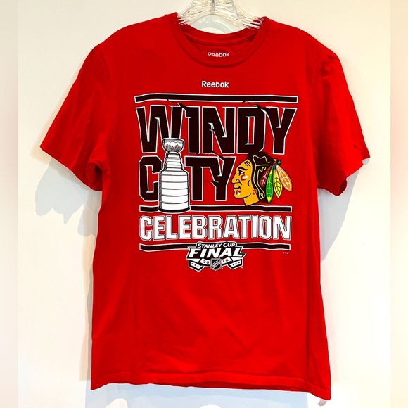 Chicago Blackhawks 2015 Stanley Cup Shirt. Red size Men’s Medium. - Picture 1 of 3